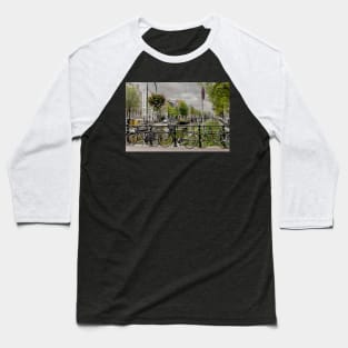 Bikes on a Canal Baseball T-Shirt